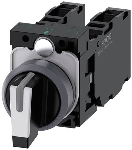 selector, iluminable, 22 mm, redondo, plástico con (3SU1130-2BL60-1LA0)