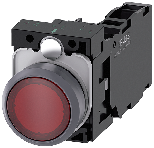 pulsador luminoso, 22 mm, redondo, plástico con an (3SU1133-0AB20-1FA0)