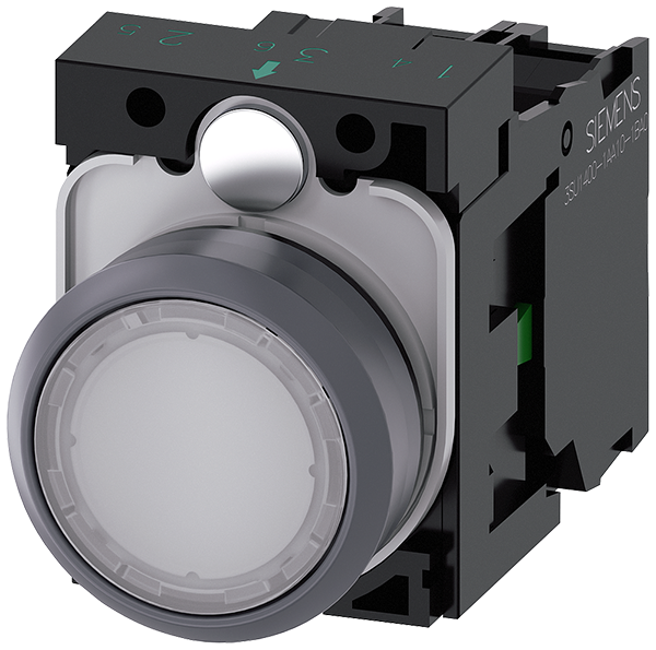 pulsador luminoso, 22 mm, redondo, plástico con an (3SU1136-0AB60-1BA0)