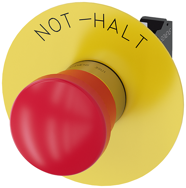 Pulsador de seta de PARADA DE EMERGENCIA, 22 mm, r (3SU1150-1HA20-3CH0)