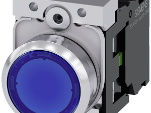 pulsador luminoso, 22 mm, redondo, metal, brillant (3SU1156-0AB50-1BA0)