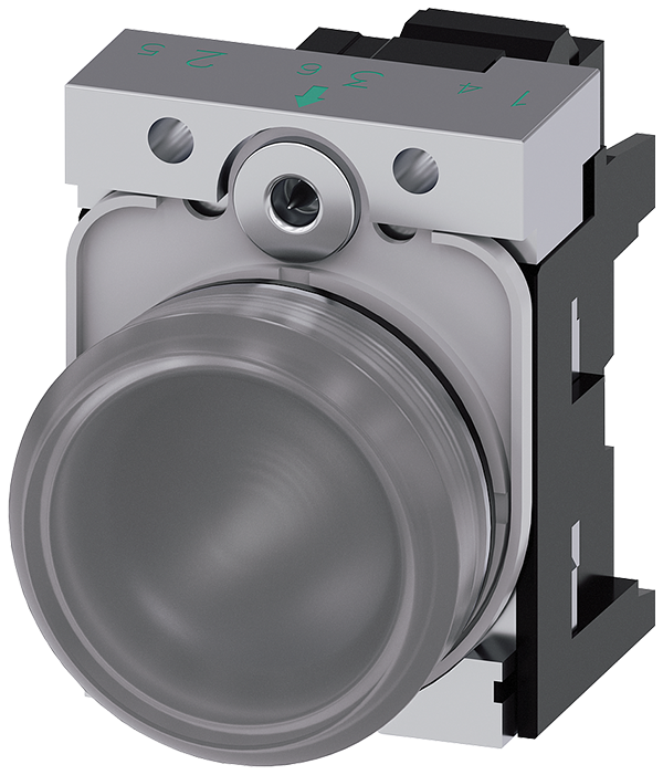 lámpara de señalización, 22 mm, redondo, metal, br (3SU1156-6AA70-3AA0)