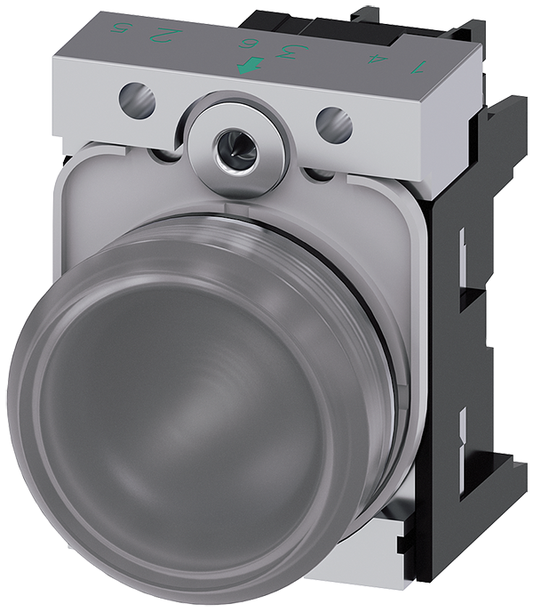 lámpara de señalización, 22 mm, redondo, metal, br (3SU1156-6AA70-1AA0)