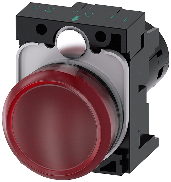 lámpara de señalización, compacto, 22 mm, redondo, (3SU1201-6AC20-1AA0)