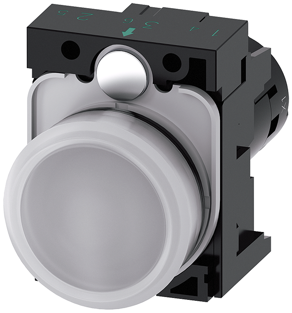 lámpara de señalización, compacto, 22 mm, redondo, (3SU1201-6AC60-1AA0)