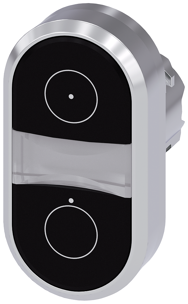 pulsador doble, 22 mm, circular, metal, brillante, (3SU1050-3AB11-0AQ0)