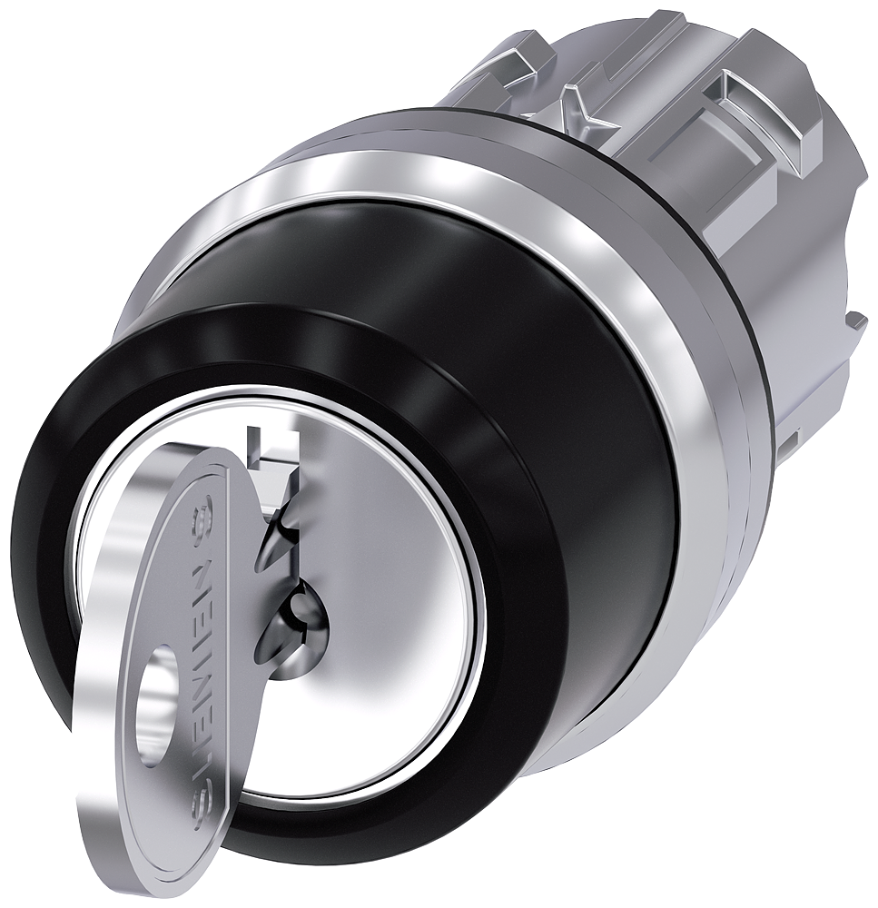 Interruptor de llave RONIS, 22 mm, redondo, metal, (3SU1050-4BN01-0AA0)