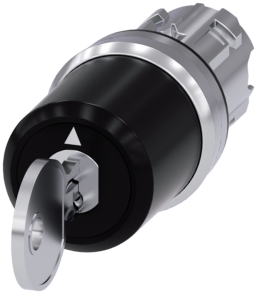 Interruptor de llave CES, 22 mm, redondo, metal, b (3SU1050-5LN51-0AA0)