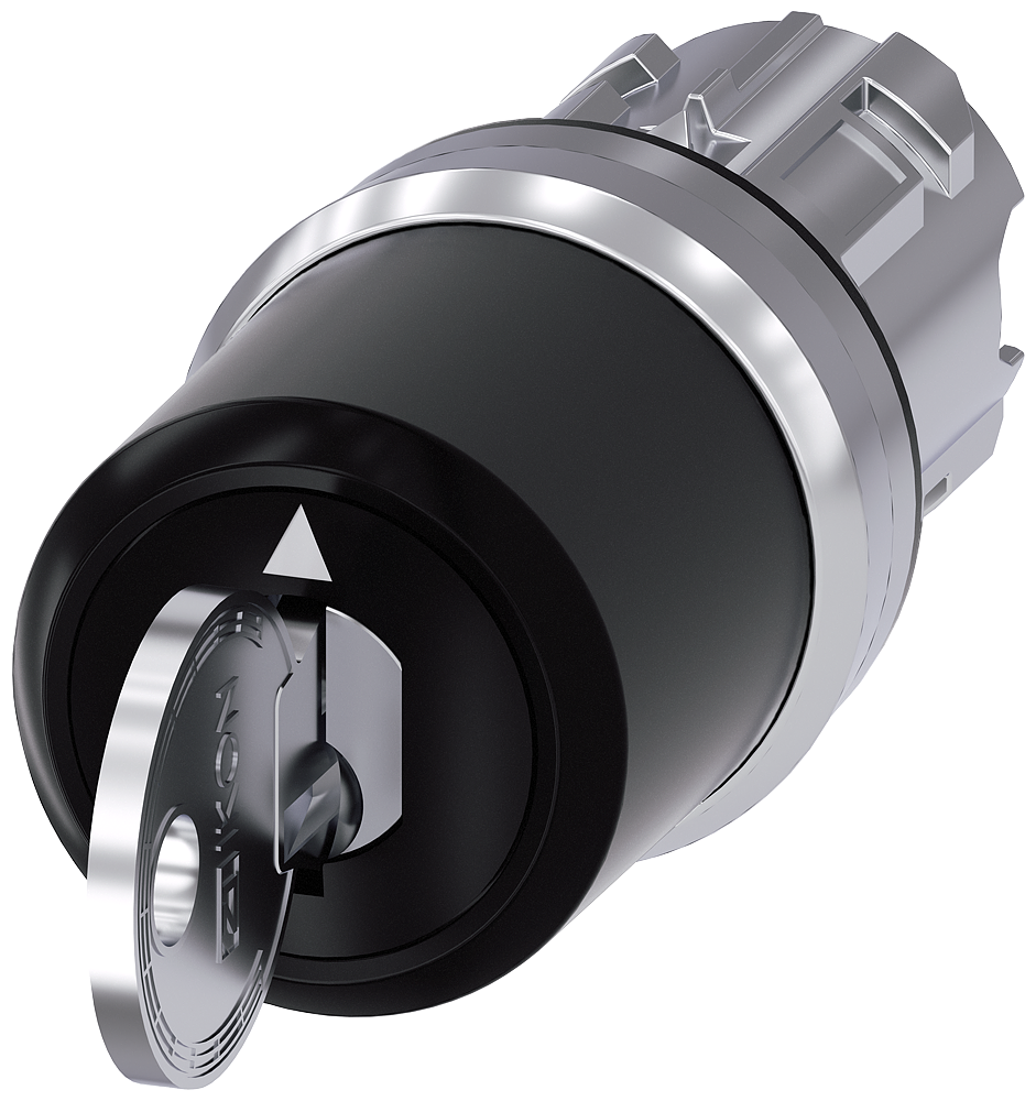 Interruptor de llave IKON, 22 mm, redondo, metal, (3SU1050-5XM01-0AA0)