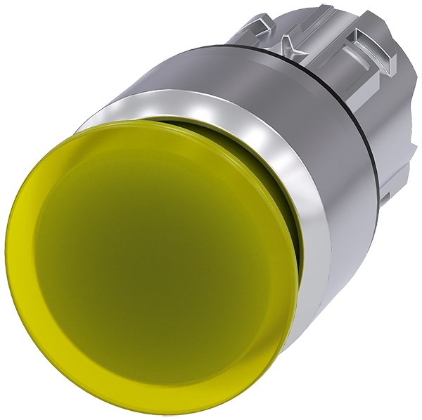 pulsador de seta iluminado, 22 mm, redondo, metal, (3SU1051-1AA30-0AA0)