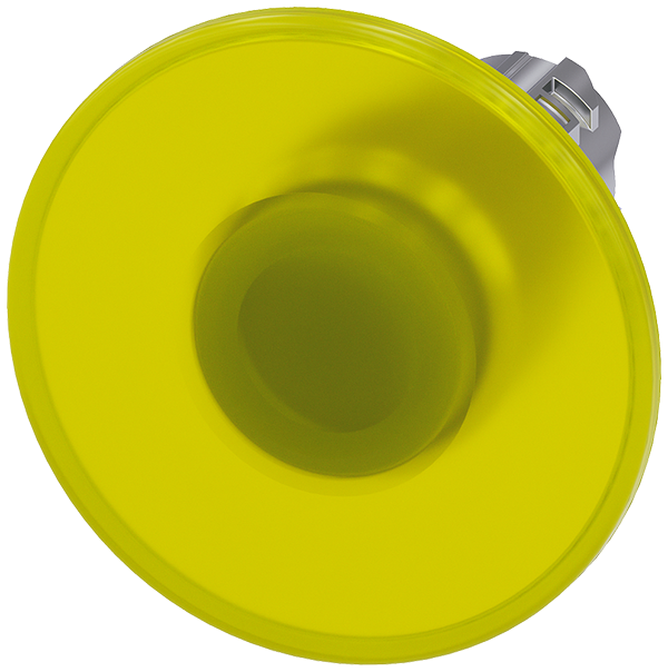 pulsador de seta iluminado, 22 mm, redondo, metal, (3SU1051-1CA30-0AA0)