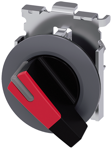 selector, iluminable, 30 mm, redondo, metal, mate, (3SU1062-2EC20-0AA0)