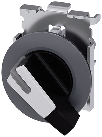 selector, iluminable, 30 mm, redondo, metal, mate, (3SU1062-2EC60-0AA0)