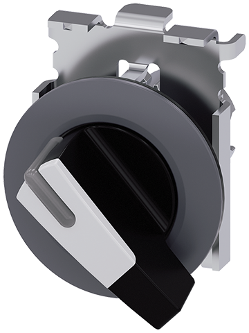 selector, iluminable, 30 mm, redondo, metal, mate, (3SU1062-2EF60-0AA0)