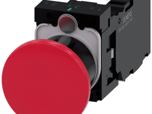 pulsador de seta, 22 mm, redondo, plástico, rojo, (3SU1100-1BA20-1FA0)