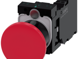 pulsador de seta, 22 mm, redondo, plástico, rojo, (3SU1100-1BA20-3FA0)