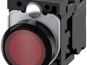 pulsador luminoso, 22 mm, redondo, plástico, rojo, (3SU1102-0AB20-1BA0)