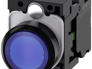 pulsador luminoso, 22 mm, redondo, plástico, azul, (3SU1103-0AB50-1BA0)