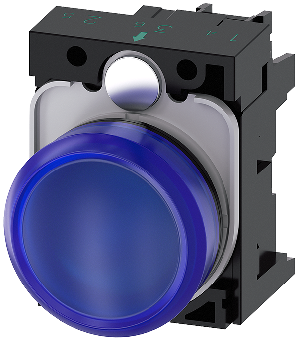 lámpara de señalización, 22 mm, redondo, plástico, (3SU1103-6AA50-1AA0)