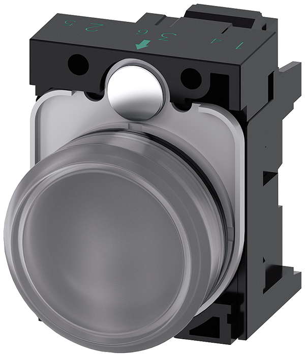 lámpara de señalización, 22 mm, redondo, plástico, (3SU1103-6AA70-3AA0)