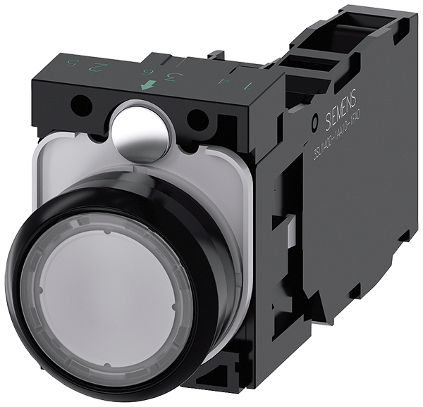 pulsador luminoso, 22 mm, redondo, plástico, trans (3SU1106-0AB70-1FA0)