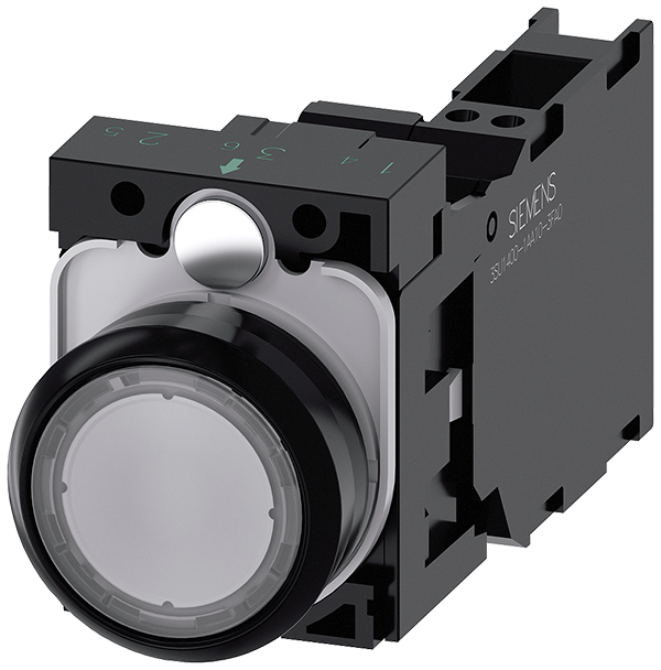 pulsador luminoso, 22 mm, redondo, plástico, trans (3SU1106-0AB70-3FA0)