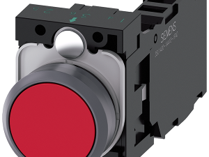 pulsador, 22 mm, redondo, plástico con anillo fron (3SU1130-0AB20-1FA0)