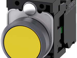 pulsador, 22 mm, redondo, plástico con anillo fron (3SU1130-0AB30-1BA0)