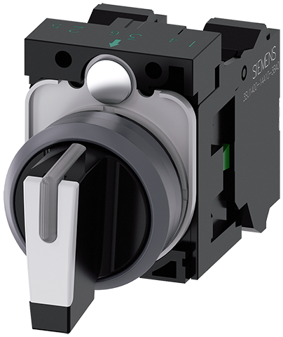 selector, iluminable, 22 mm, redondo, plástico con (3SU1130-2BM60-3NA0)