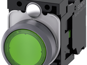 pulsador luminoso, 22 mm, redondo, plástico con an (3SU1133-0AB40-1BA0)