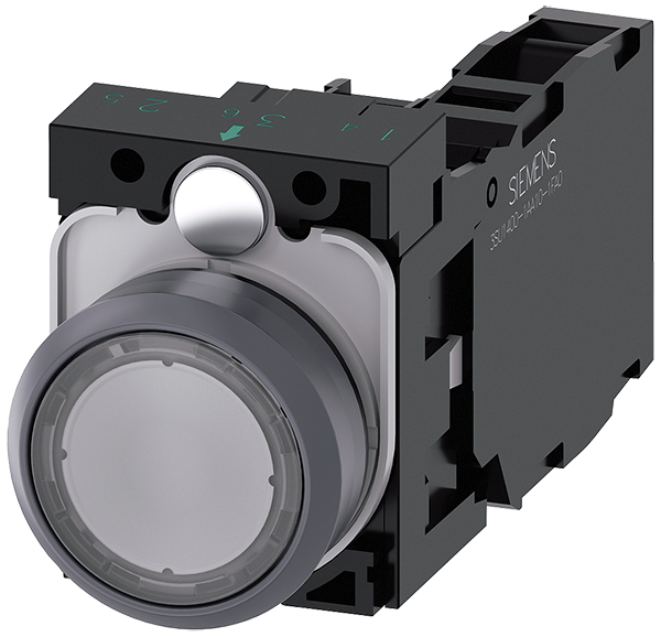 pulsador luminoso, 22 mm, redondo, plástico con an (3SU1136-0AB70-1FA0)