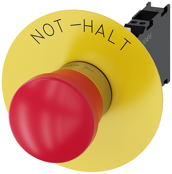 Pulsador de seta de PARADA DE EMERGENCIA, 22 mm, r (3SU1150-1HA20-3FH0)