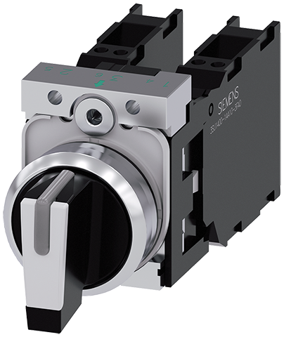 selector, iluminable, 22 mm, redondo, metal, brill (3SU1150-2BM60-3LA0)