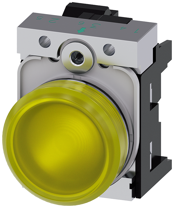 lámpara de señalización, 22 mm, redondo, metal, br (3SU1152-6AA30-3AA0)