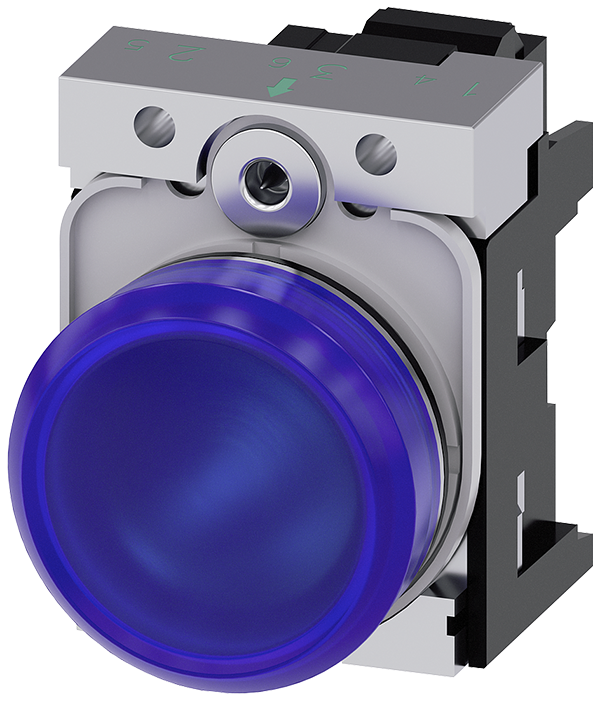 lámpara de señalización, 22 mm, redondo, metal, br (3SU1153-6AA50-3AA0)