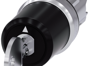 Interruptor de llave CES, 22 mm, redondo, metal, b (3SU1050-5BN51-0AA0)