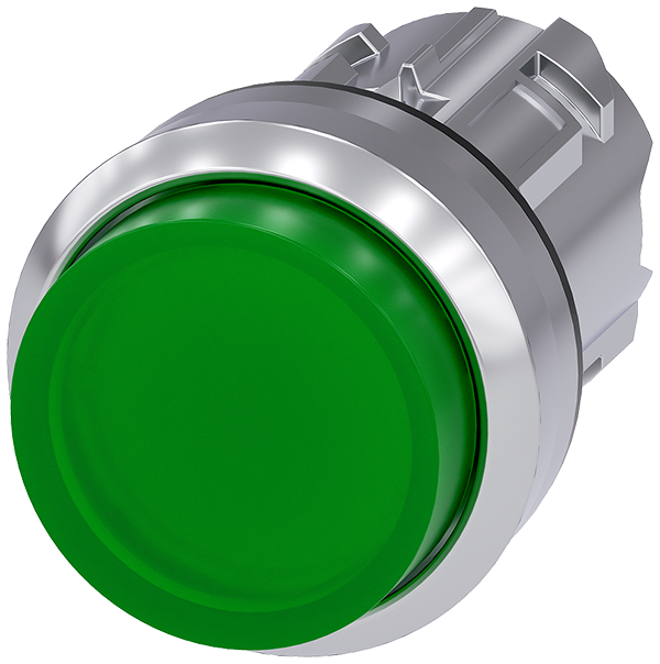 pulsador luminoso, 22 mm, redondo, metal, brillant (3SU1051-0BB40-0AA0)