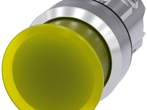 pulsador de seta iluminado, 22 mm, redondo, metal, (3SU1051-1AD30-0AA0)