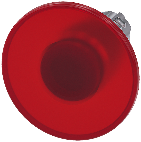 pulsador de seta iluminado, 22 mm, redondo, metal, (3SU1051-1CA20-0AA0)