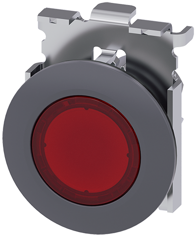 lámpara de señalización, 30 mm, redondo, metal, ma (3SU1061-0JD20-0AA0)