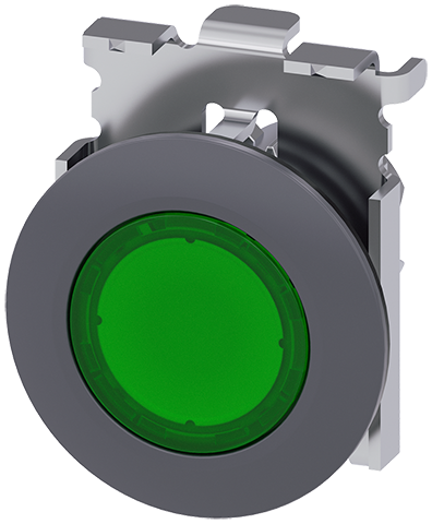 indicador luminoso con diseño de pulsador luminoso (3SU1061-0JD40-0AA0)