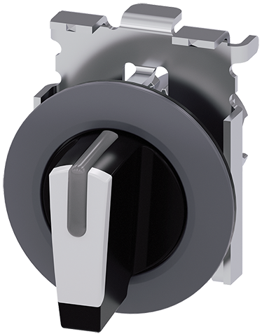 selector, iluminable, 30 mm, redondo, metal, mate, (3SU1062-2DM60-0AA0)