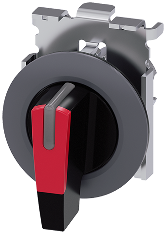 selector, iluminable, 30 mm, redondo, metal, mate, (3SU1062-2EM20-0AA0)