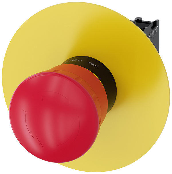 Pulsador de seta de parada de emergencia, 22 mm, r (3SU1100-1HB20-1CF0)