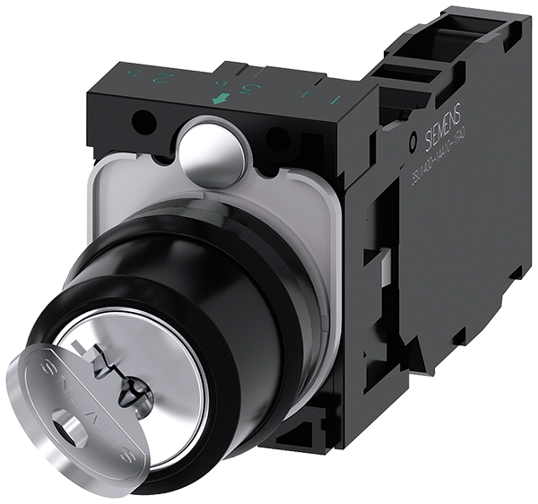 Interruptor de llave RONIS, 22 mm, redondo, plásti (3SU1100-4BF11-1FA0)