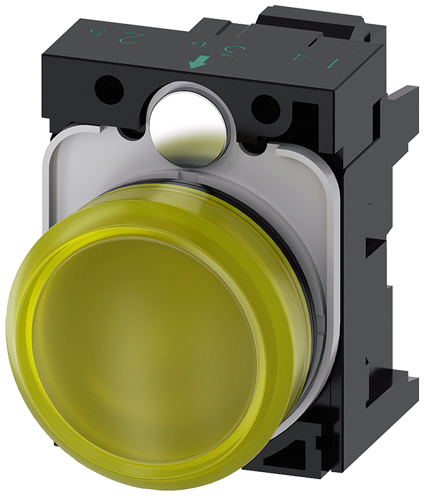 lámpara de señalización, 22 mm, redondo, plástico, (3SU1102-6AA30-3AA0)