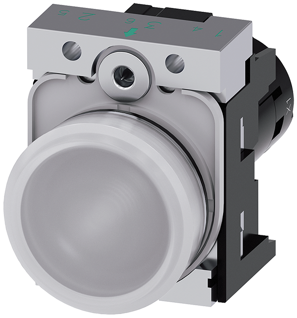 lámpara de señalización, compacto, 22 mm, redondo, (3SU1251-6AC60-1AA0)