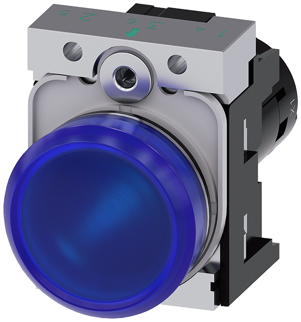 lámpara de señalización, compacto, 22 mm, redondo, (3SU1251-6AF50-1AA0)