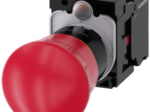 Pulsador de seta de parada de emergencia, 22 mm, r (3SU1100-1HB20-1PA0)