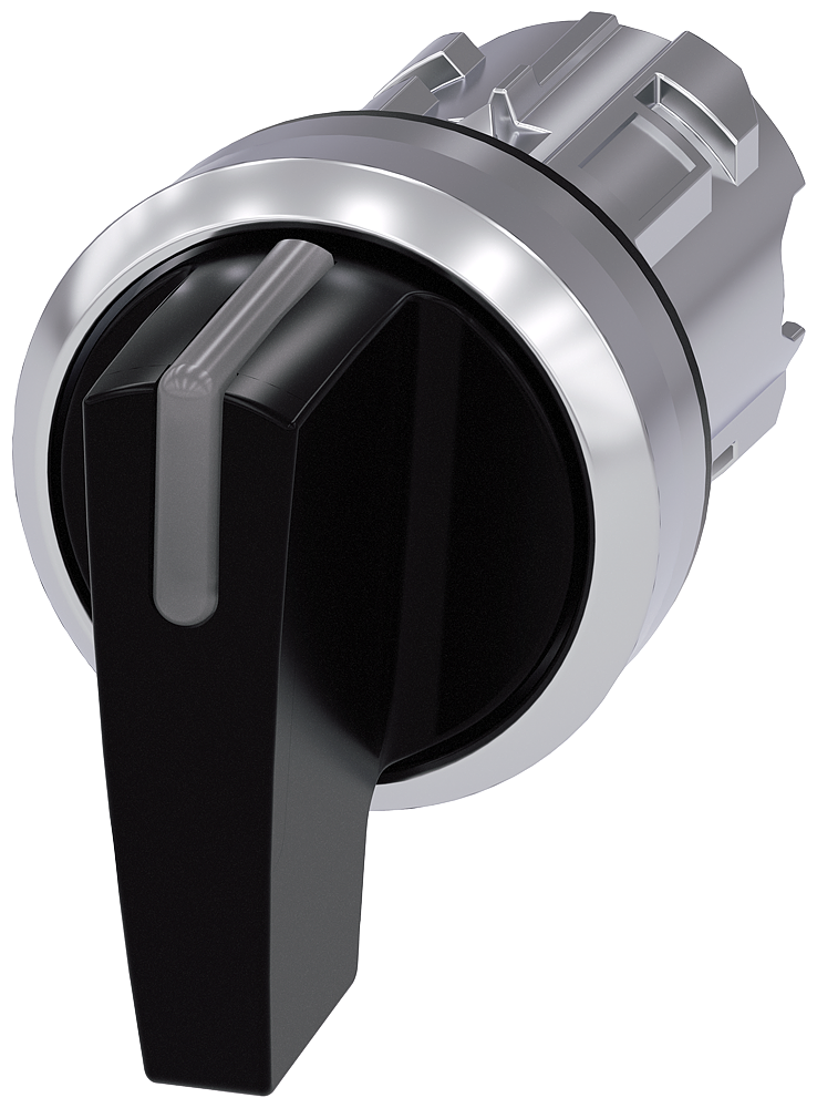 Selector iluminable, 22 mm, redondo, metal brillan (3SU1052-2CL10-0AA0)